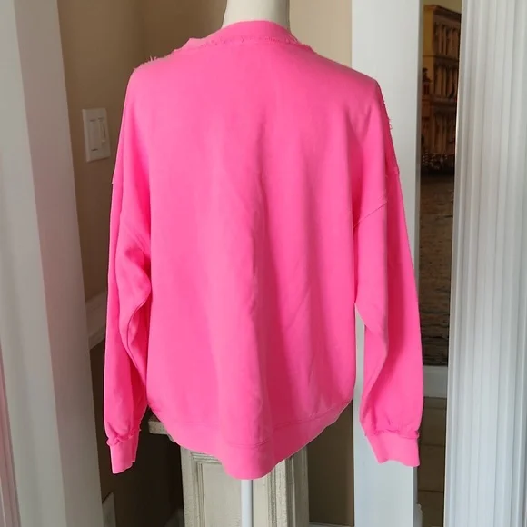 NWT ❗️ Free people houte pink oversize small S with pockets sweater - Picture 8 of 16